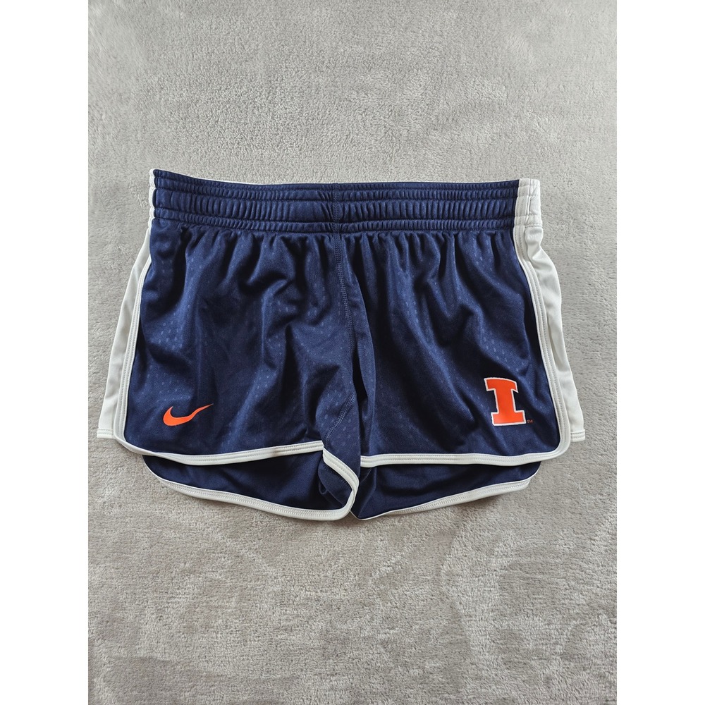 Nike Shorts Women S Blue Illinois Illini NCAA Dri-Fit Athletic Running Gym